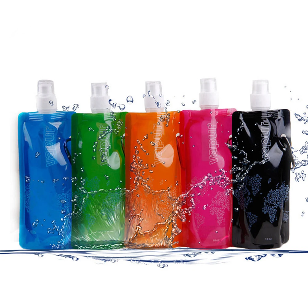 

Water Bottles Sports Portable Folding Water Bottle with Button Outdoor Sports Equipment Drinking Water Container Water Bottle