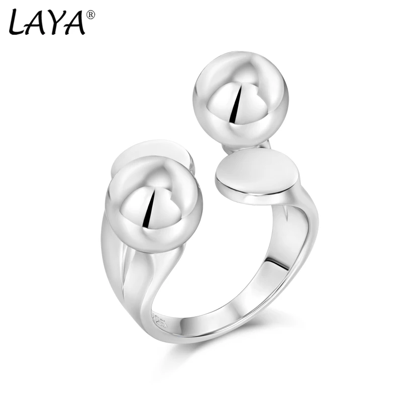 

Laya Real 925 Sterling Silver Ring Natural Creative Designer Fine Jewelry Top Quality Ball Rings For Women Elegant Jewelry