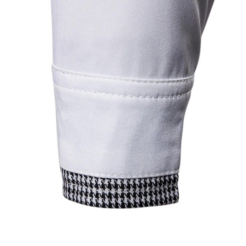 Disputent Мужская Повседневная рубашка Slim Fit на пуговицах официальные сорочки с