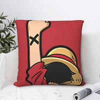 one piece luffy x square pillowcase cushion cover creative zip home decorative polyester throw pillow case for home simple