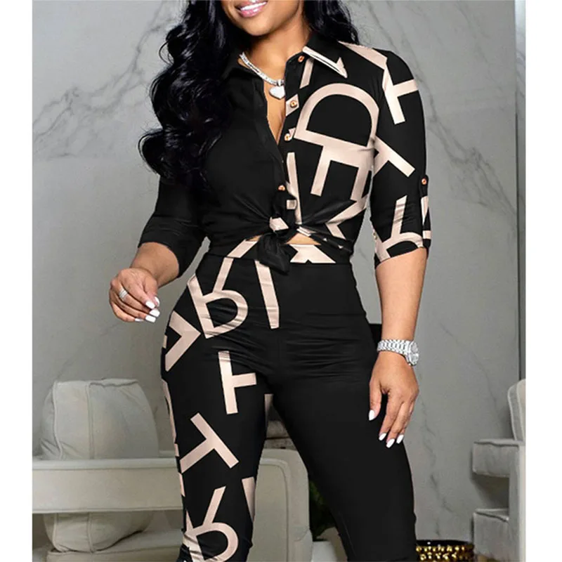 

2021 Traf Za Woman Casual Printing Two-Piece Suit Short Dress Fall Winter New Commuting Style Contrast Sets Fashion Femmes Store