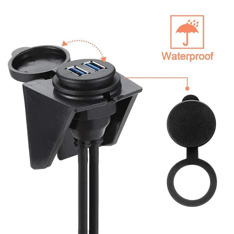 3FT USB 3 0 Male to Female AUX Flush Mount Car водонепроницаемый удлинитель для автомобиля грузовика