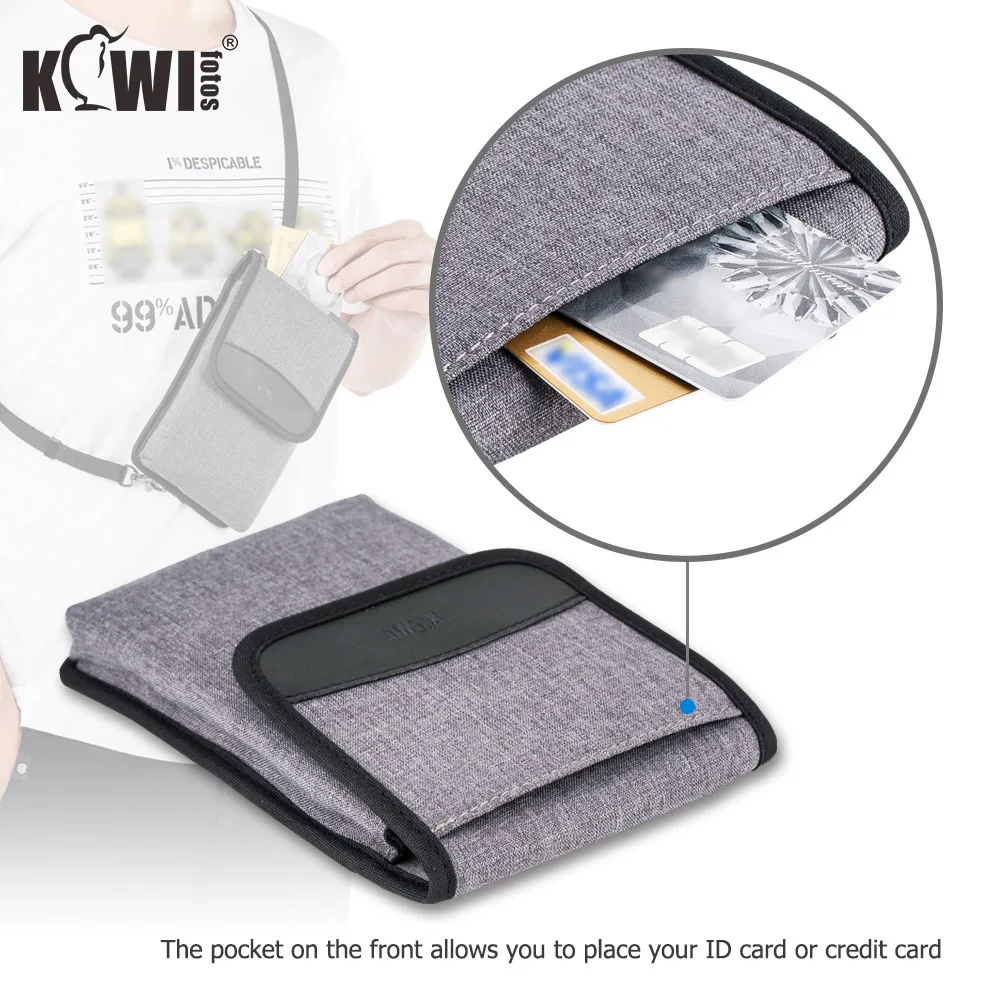 Bolsa de Viagem Bolsa para Telefone Cartão de Crédito Cartão de Identificação com Ombro Kiwifotos Durável Poliéster Inteligente Passaporte ou Cinto Acessórios Case