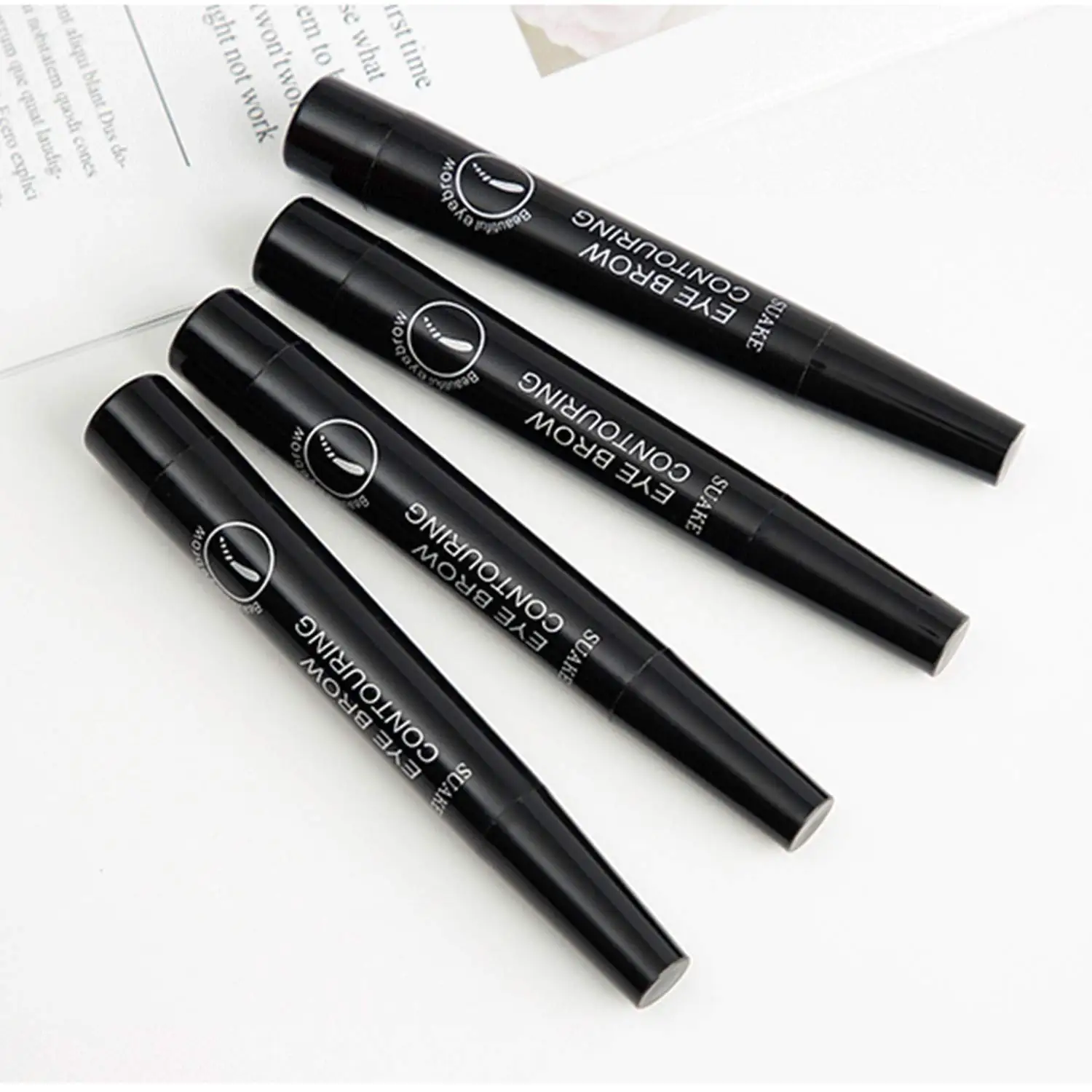 

4PCS Eyebrow Pencil Tattoo Pen Long-Lasting Professional Eye Brow Pen Thin Section Waterproof and Sweat-Proof Does Not Fade