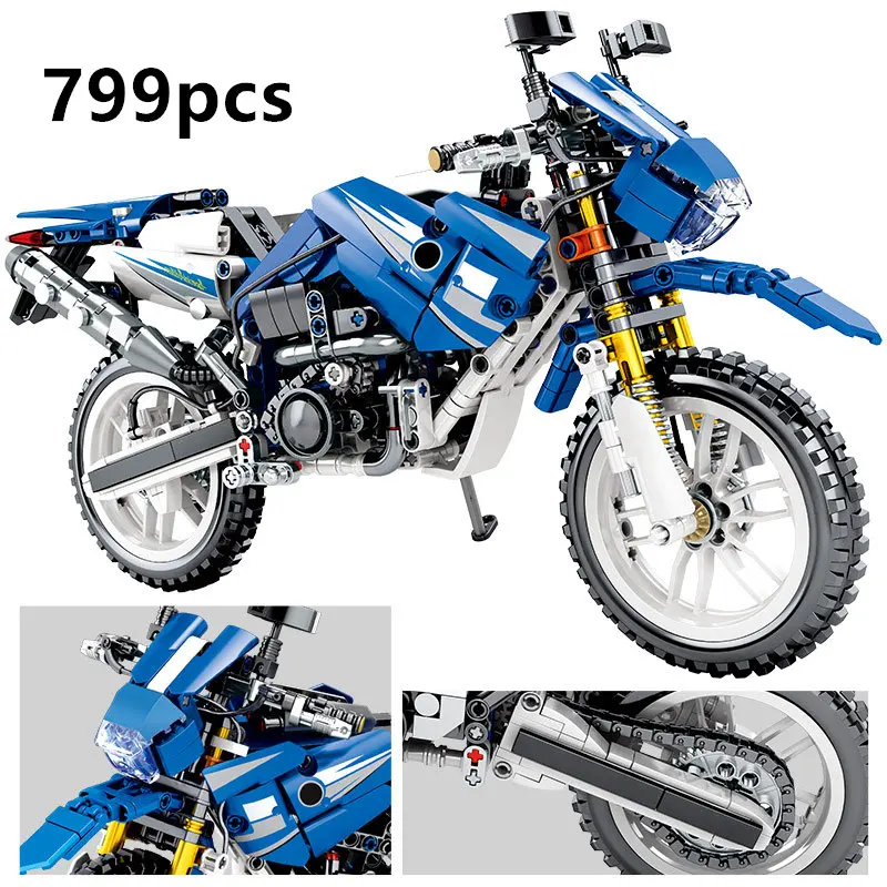 

Mechanical Motorcycle Off Road MOC Kits Car Vehicle Sets Model Building Blocks City Toys Kids Boys Classic Bricks Gifts