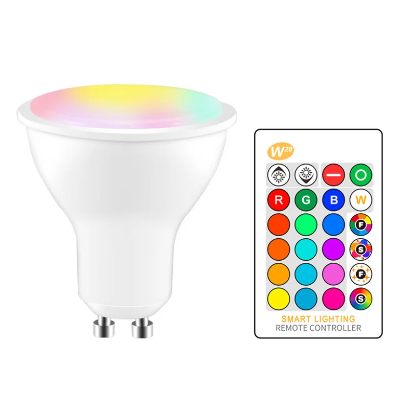 Светодиодная лампа GU10 SMD с пультом дистанционного управления 5 Вт 7