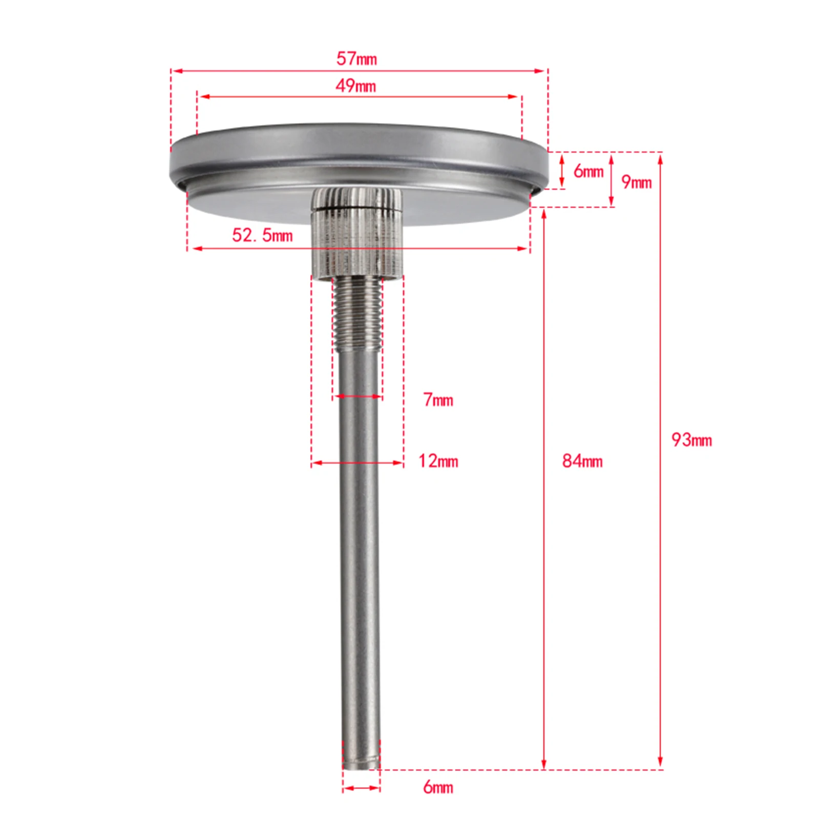 

Oven Thermometer Clear Dial Scale Temperature Tester Stainless Steel Barbecue Oven Night Fluorescent Pointer Thermometer