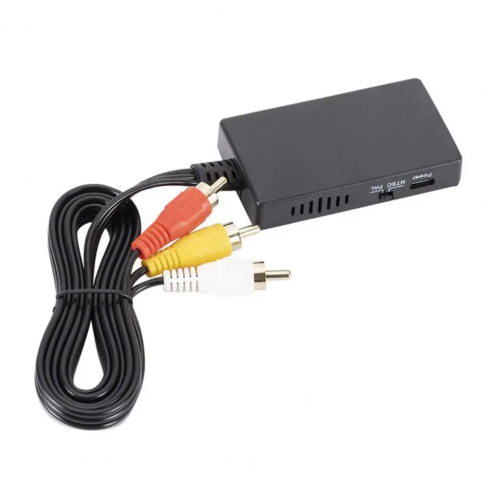 

1080P RCA AV/HDMI-совместимый композитный адаптер конвертер AV2HDMI адаптер для ТВ PS4 ПК DVD Xbox проектор с USB-кабелем