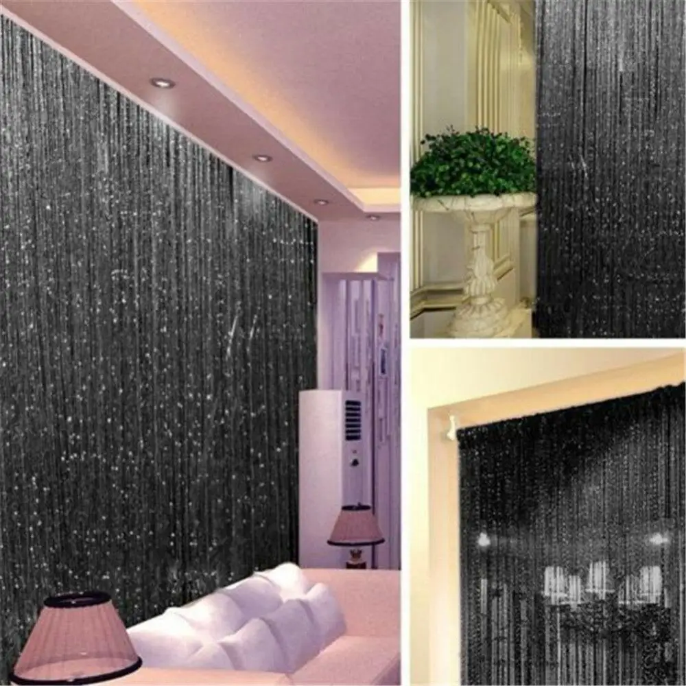 

Beaded Flash Tassel Shiny String Curtain Door Room Window Divider Home Decor