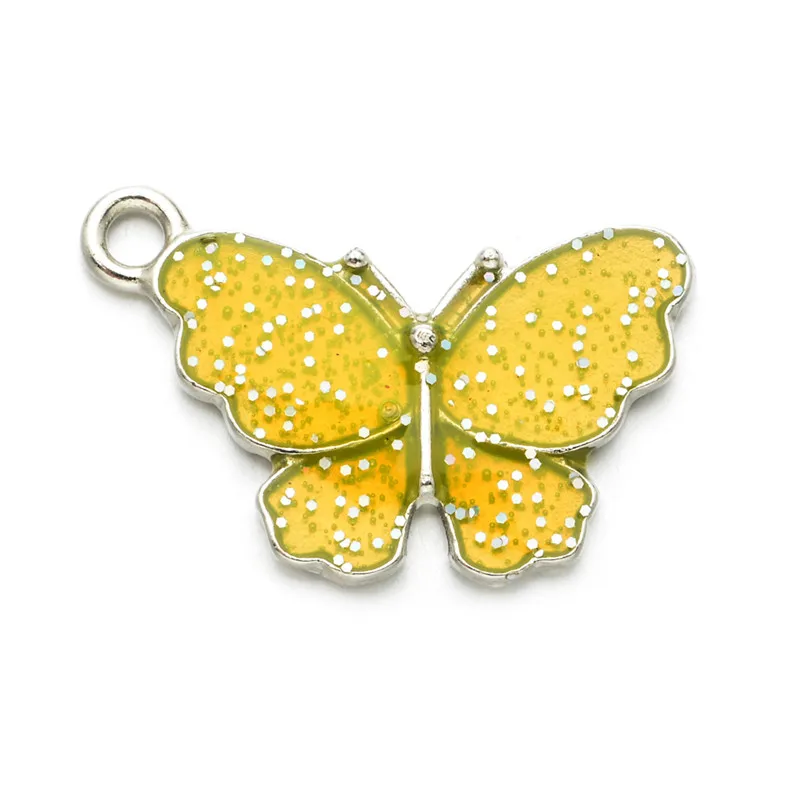 10 шт. подвески бабочки красочная эмалированная бабочка Очаровательная фурнитура