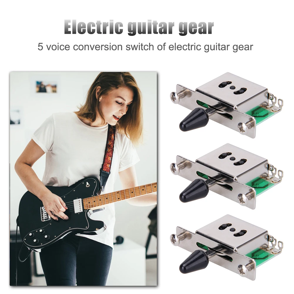 

5pcs 5 Way Guitar Pickup Selector Music Elements Switch Lightweight Portable for ST SQ Electric Guitarra Accessories