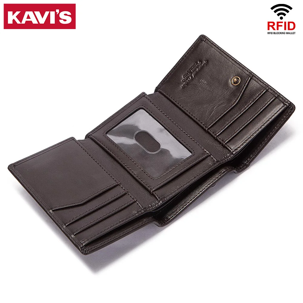 

RFID высокое качество из натуральной кожи держатель для кредитных карт кошелек мужской кошелек три раза передний карман Деньги Доллар Кошеле...