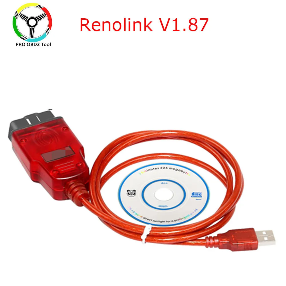 Диагностический кабель Renolink V1.87 лучше чем renolink V1.52 OBD2 для программатора Renault ECU