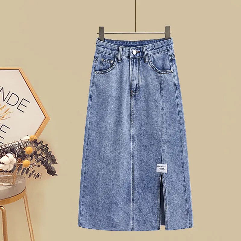 Женский костюм с футболкой и коротким рукавом Ковбойское тонкое платье разрезом