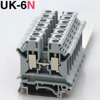 type din rail universal wire connector screw type 6mm2 cable terminal block uk 6n