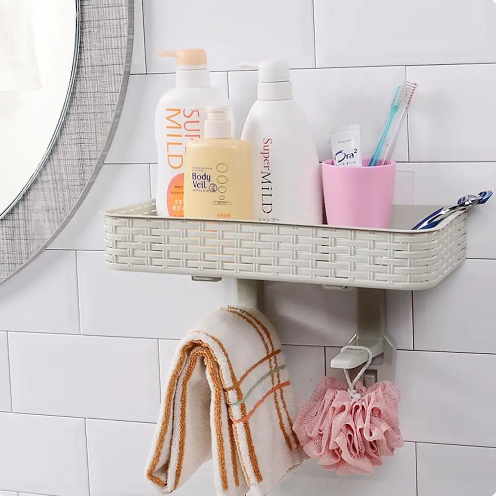 Стеллаж для хранения настенная полка ванная туалет кухня органайзер стены