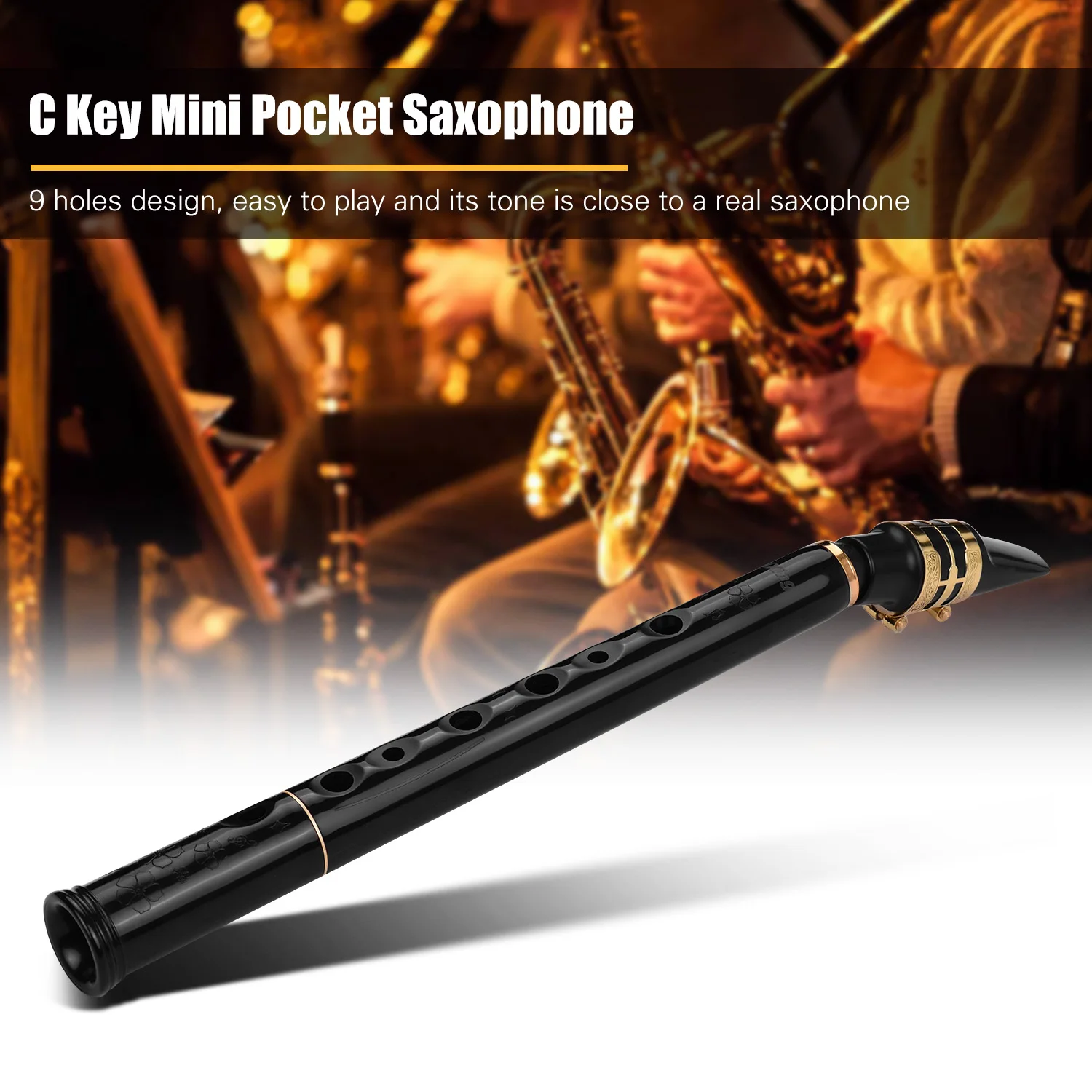 Мини-саксофон HiXing C-Key карманный саксофон из АБС-пластика с мундштуками 10