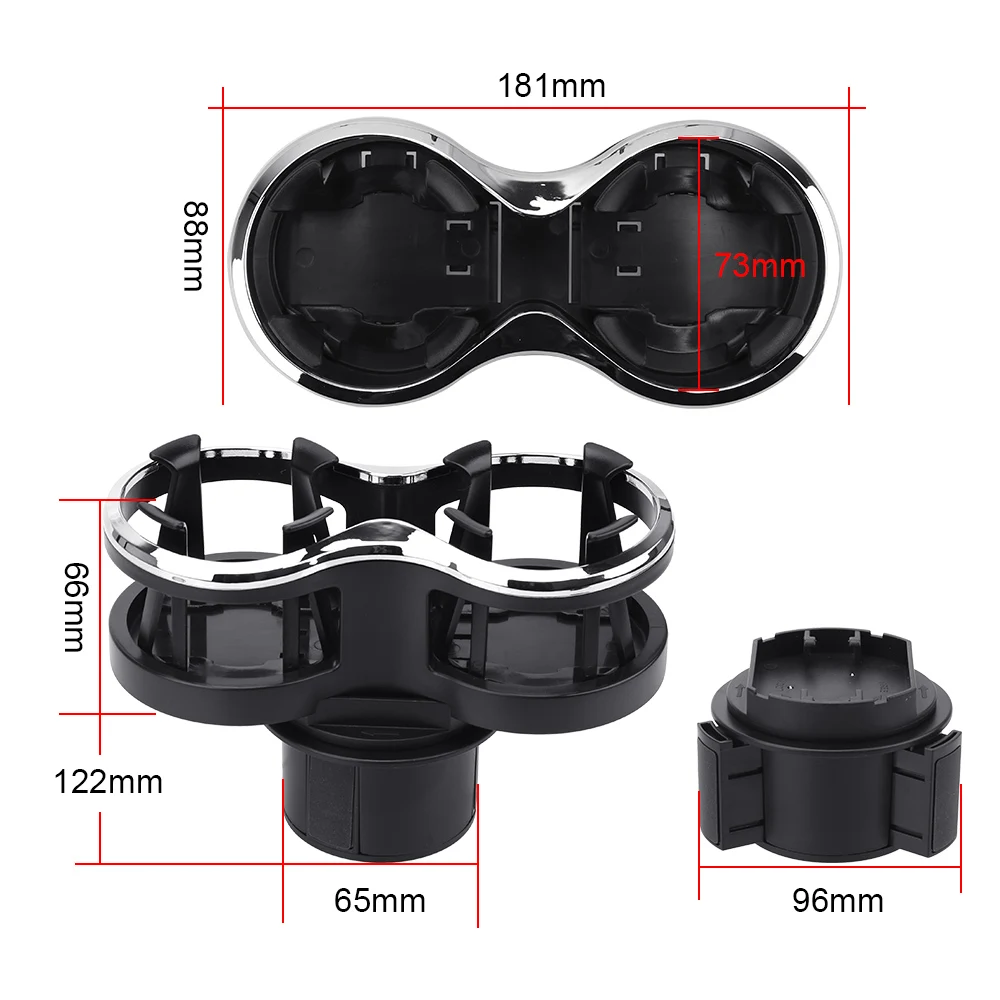 

Car-styling Car Mounted Glass Rack Tea Cup Stand Bracket Car Cup Holder Dual Drinking Bottle Holder Glasses Phone Organizer