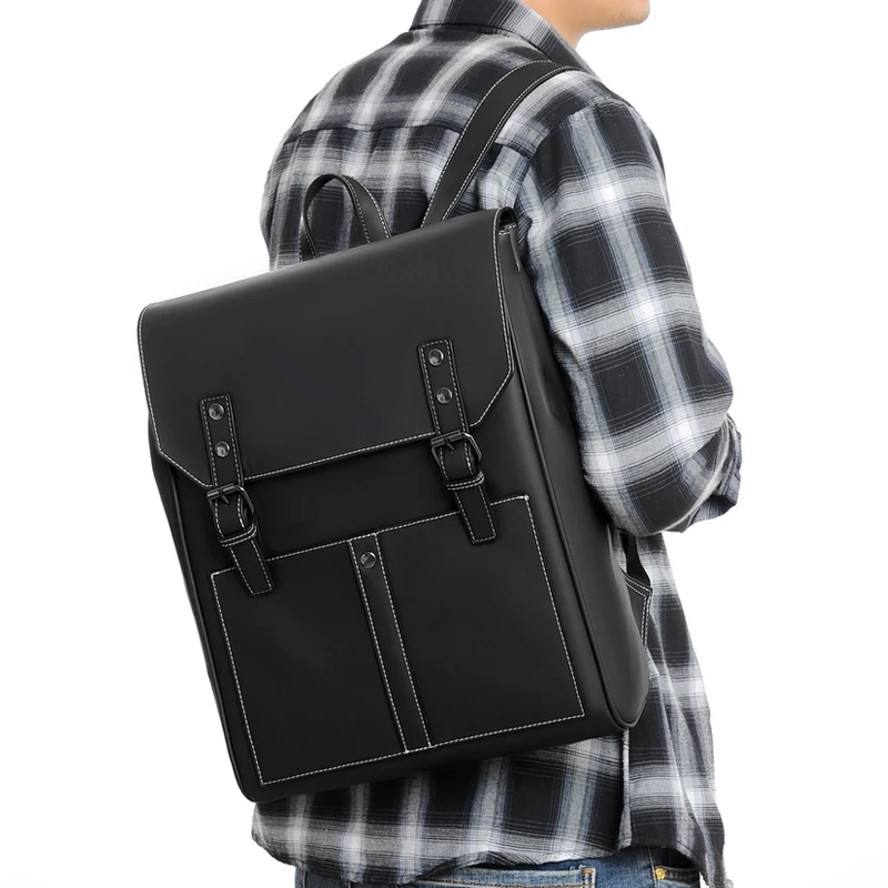 

YILIAN Fashion premium leather backpack for men business leisure large capacity backpack computer multifunctional