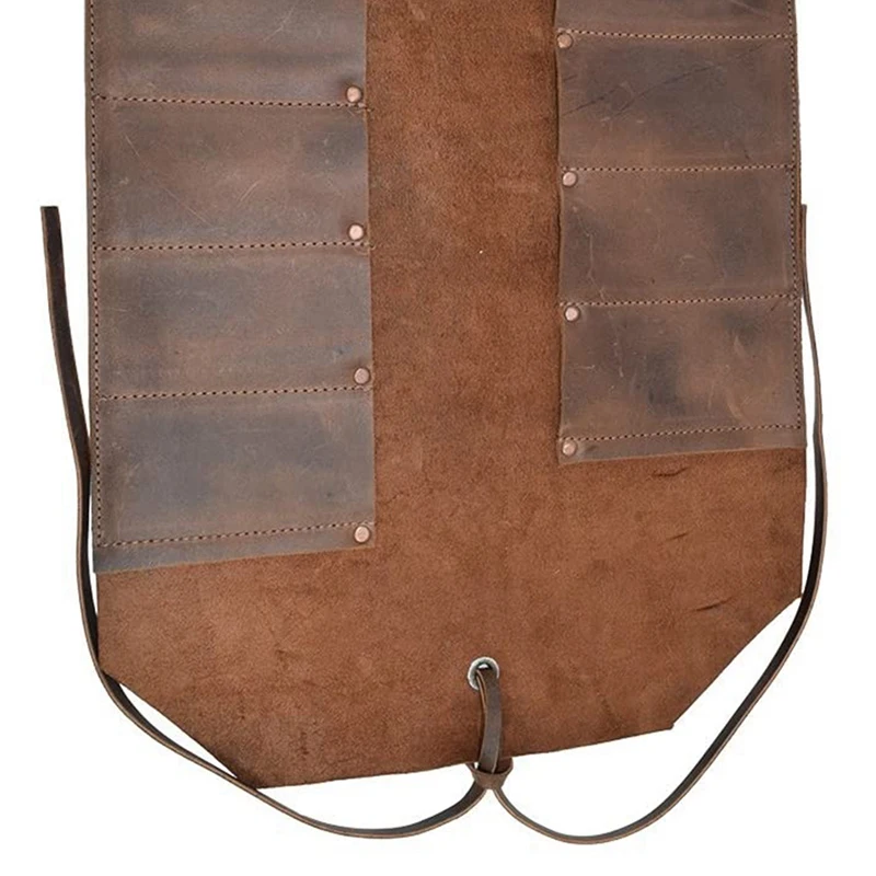 

Leather Big Tool Roll Up Bag (12 Slots),Portable Carry on Pouch,Workshop Storage,Woodworking Tools Organizer,Handmade