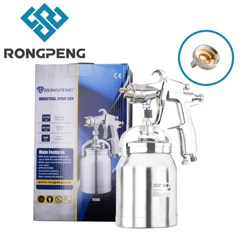 

RONGPENG Professional 1000ml Spray Gun Pneumatic Airbrush Sprayer Painting Tool Suction Feed 2.5mm Nozzle For Painting Cars
