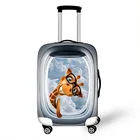 Защитный чехол для багажа, эластичный чехол на колесиках, с рисунком животных, совы, собаки, лошади, жирафа, защита от пыли, для путешествий, 18-32 дюйма