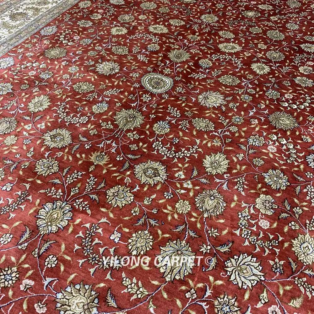 Yilong 6 'x 9' красный Шелковый Ковер hereke персидский шелковый ковер ручной работы