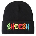 Теплая зимняя Лыжная Шапка SHEESH с надписью из 100% хлопка в стиле хип-хоп, Ранняя шапка унисекс, модные уличные повседневные Шапки