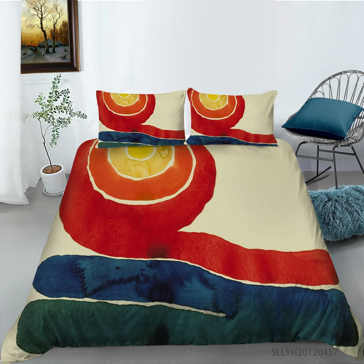 

Hot sale Colorful Bohemian Pattern Printing Bedding set Duvet cover with Pillowcases Bed linen Bedclothes Drops hipping