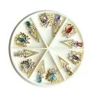 12 шт. в популярном стиле Смешанная коробка 2022 стразы из сплава ногтей каменные драгоценные камни стеклянные ювелирные изделия 3D украшения для ногтевого дизайна DIY дизайн очаровательные аксессуары