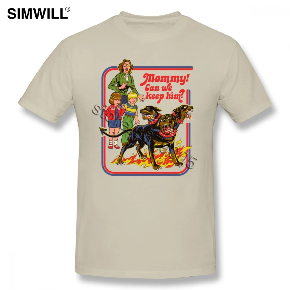 Модная мужская футболка с тремя головами и собакой футболки короткими рукавами