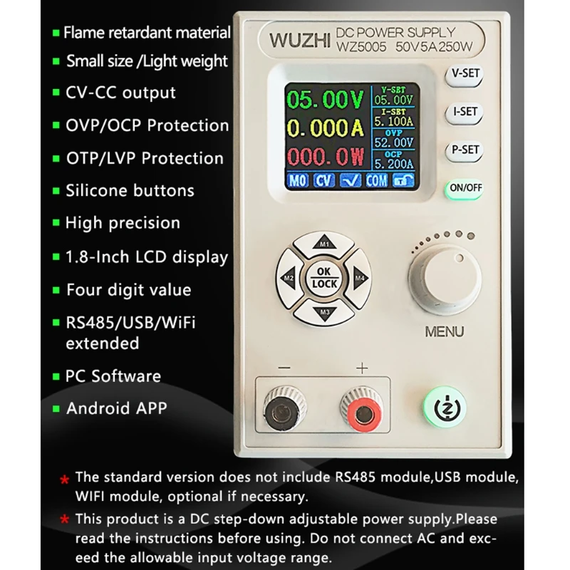 WZ5005 постоянного/переменного тока понижающий преобразователь CC CV с алюминиевой