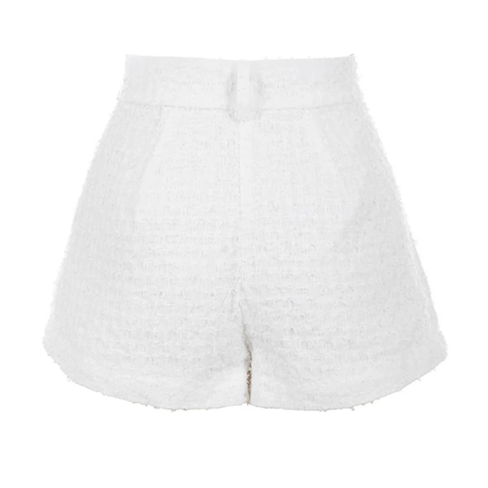 

New Fashion 2 Piece Set Women Puff Sleeve Short Crop Top High Waist Wide Shorts Tracksuit Sexy Conjunto Femenino Two Piece Set