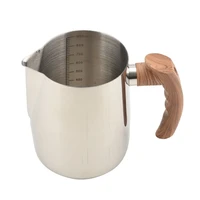 950ml wooden handle milk frother pitcher cappuccino latte art cup foam maker porcelain milk jug melkopschuimer %d9%83%d9%88%d8%a8 %d9%84%d8%a7%d8%aa%d9%8a%d9%87