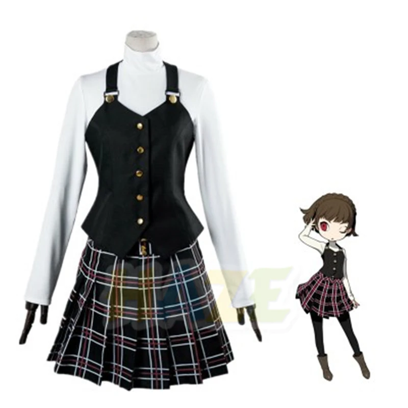

Anime Persona 5 Queen Makoto Niijima School Uniform Cosplay Costume Halloween Suit Adult