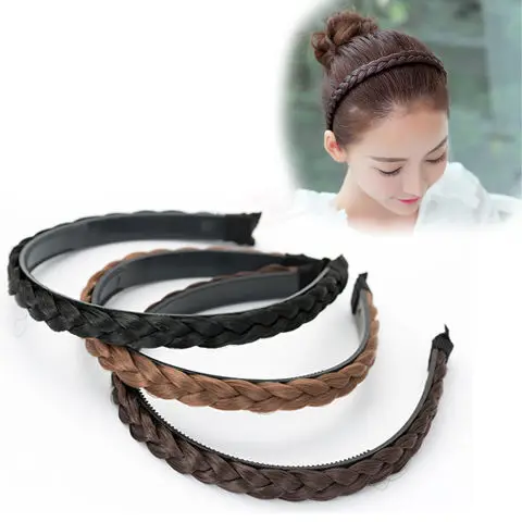 

Asian simple twist braid hairband anti slip hairpin Japan Korea versatile practical wig headband pressing headdress accessories
