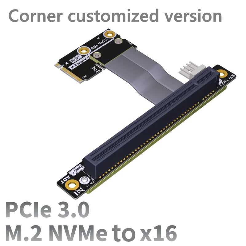 

Материнская плата M2 NGFF NVMe STX, кабель-удлинитель для видеокарты PCIE x16 M.2-90 16x, тип Camber