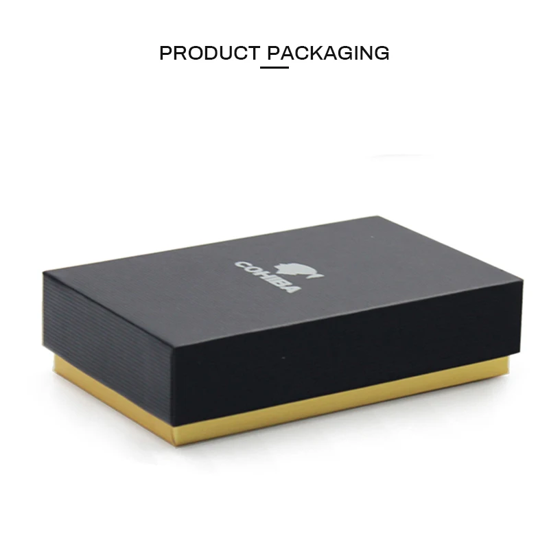 Факфонарь COHIBA для сигары 4 струи многоразовый с дыроколом курительные аксессуары