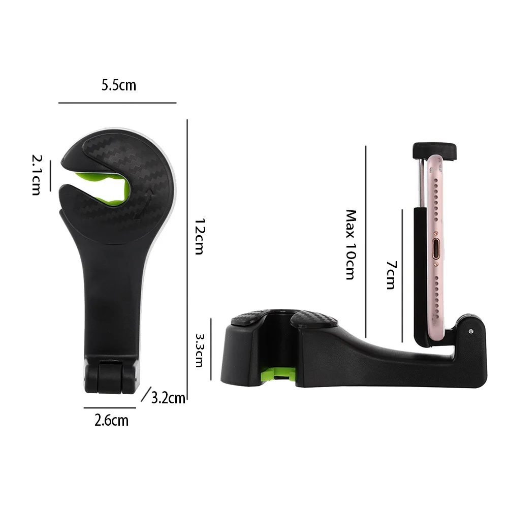 

2 In 1 Auto Car Back Seat Phone Holder Stand Headrest Hanger Hook Clip for Bag Phones Bag cars interior hanging accessoies