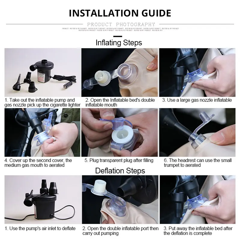 Надувной матрас для путешествий универсальный чехол на спинку сиденья мягкие