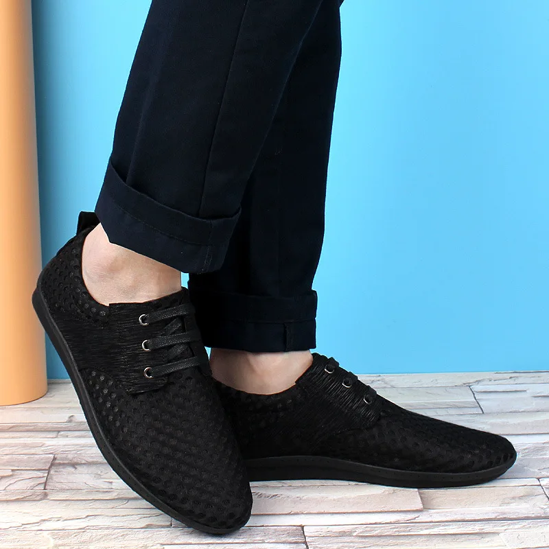 2020 New Men Casual Shoes Summer Mesh For Super Light Flats Senior Net Foot Wrapping Big Size #37-46 | Обувь
