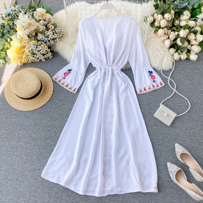 Женское праздничное платье-трапеция в стиле ретро этническое элегантное платье