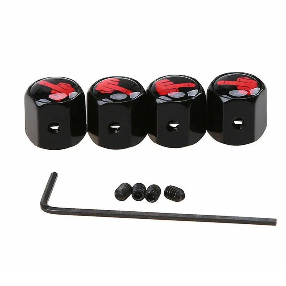 

1Set Fashion Zinc Alloy Anti-theft Middle Finger Style Tires Stem Caps Tire Cap Air Wheel Car Airtight Covers Valve Tire U6D3