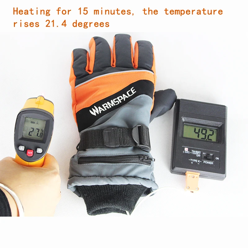 Зимние электрические теплые перчатки с USB для мужчин и женщин аккумулятором 3 7 в