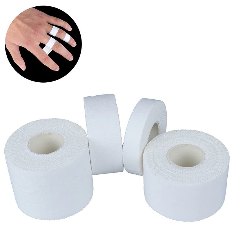 

10M/Roll Adhesive Athletic Tape White Cotton Muscle Bandage Sport Injury Muscle Strain Protection First Aid Bandage Support
