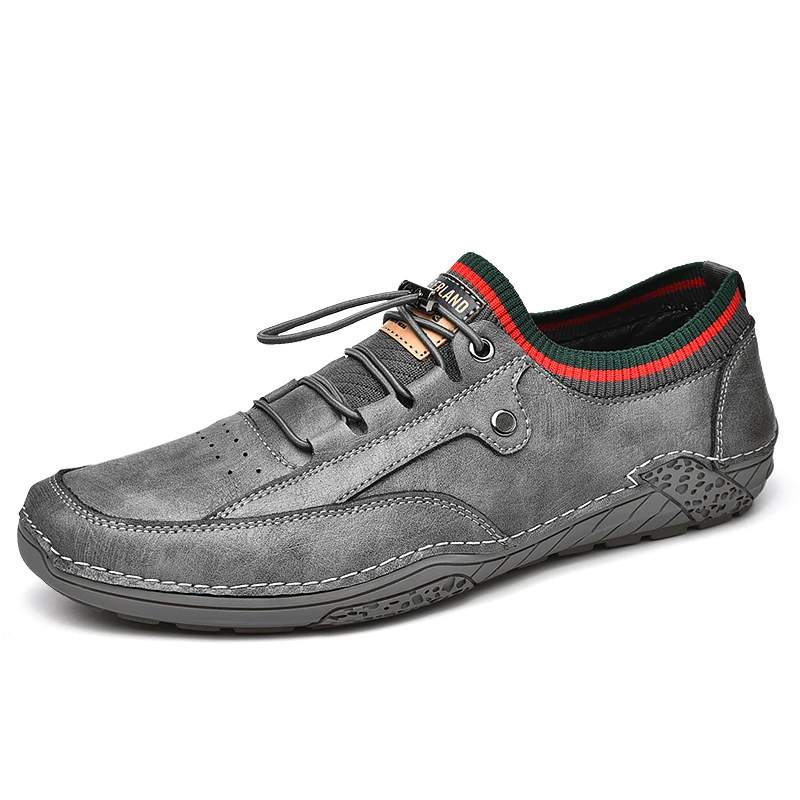 

Plus Size New 2021 leather shoes men's casual shoes comfortable driving shoes men's flat shoes    At Par