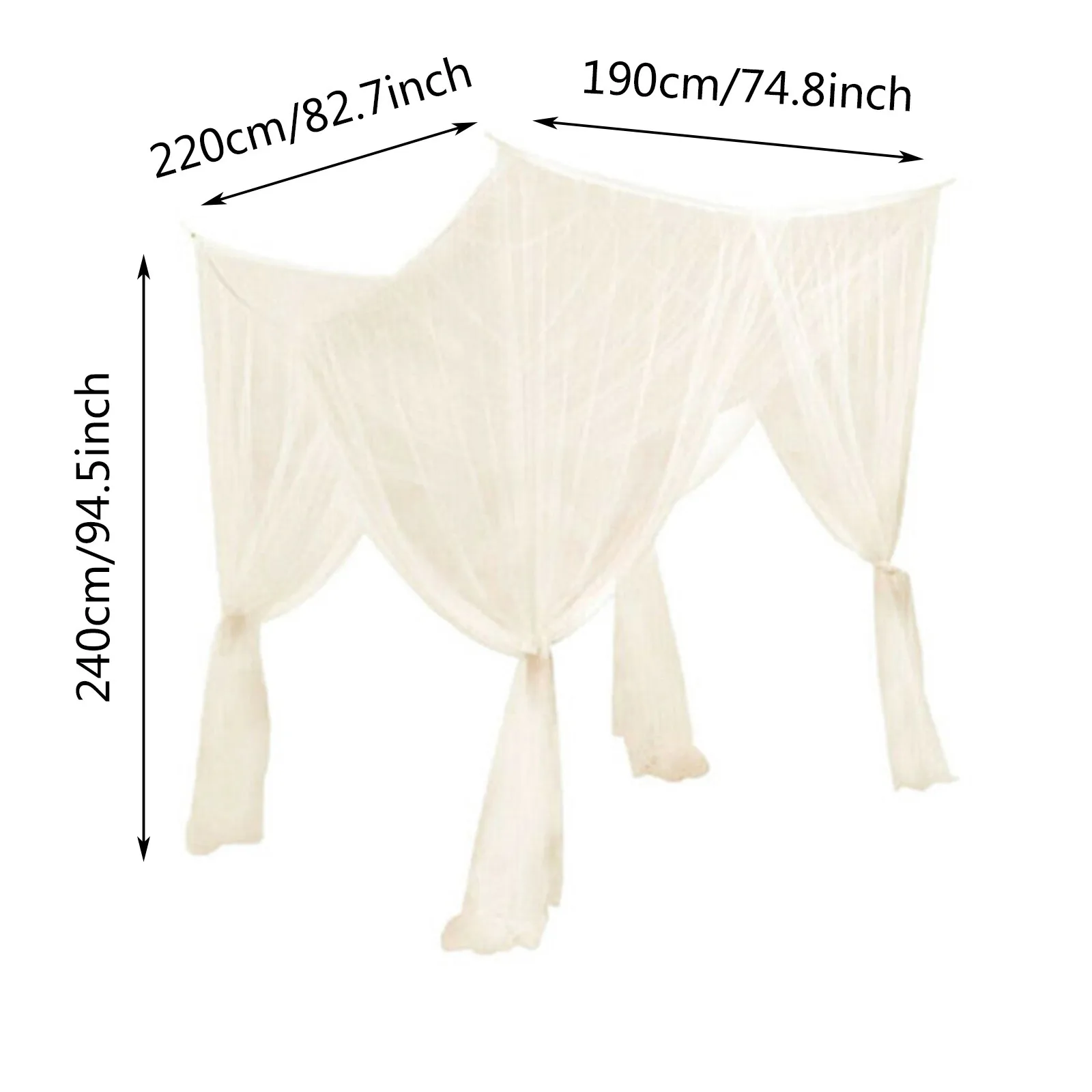 

Large Mosquito Net Bedroom Curtain Suitable For All Cribs And King-size Beds Adult Bed Indoor Netting Moustiquaire Klamboe