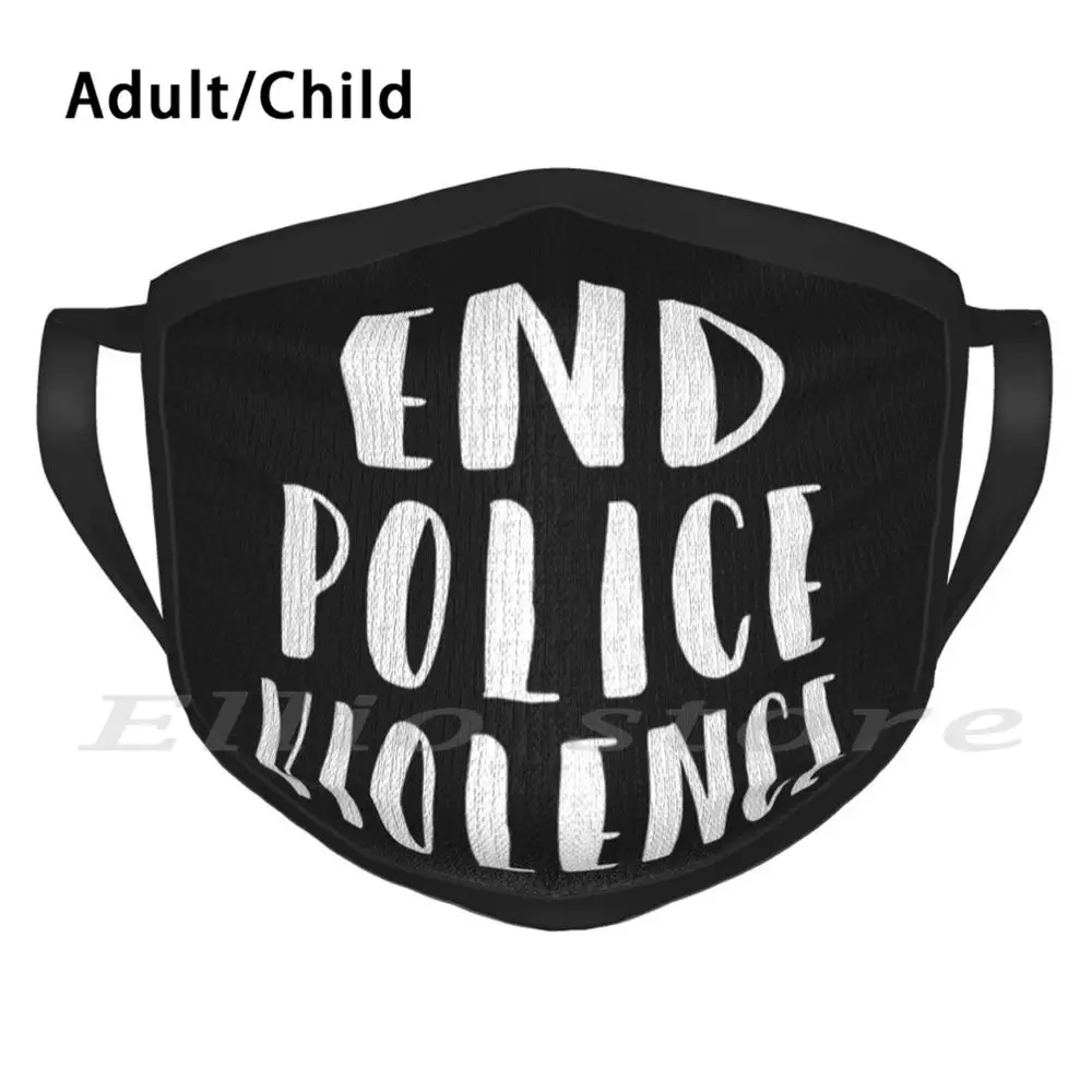 

Накладка на шарф с надписью «End Police» на черном фоне