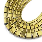 Бусины из гематита, квадратные, 2346 мм, для изготовления украшений