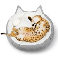 japanese style warm open cat litter pet bed removable and washable round non slip felt cat bed cat mat pet supplies